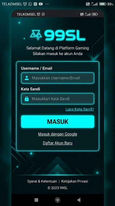 Panduan Masuk Akun 99sl untuk Android