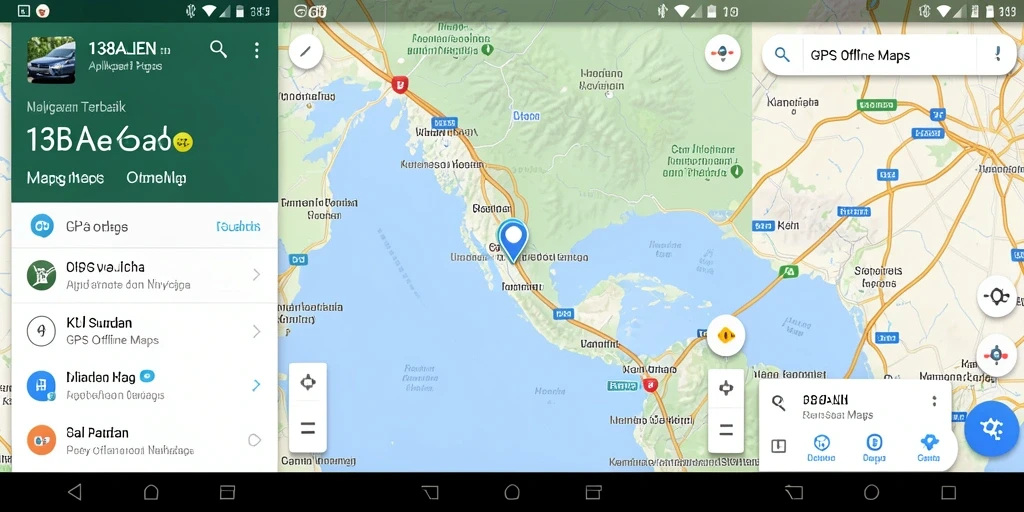 Tampilan antarmuka aplikasi GPS Offline Maps 138ALIEN yang ramah pengguna.