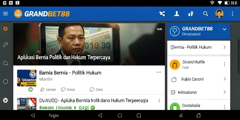 Tampilan antarmuka aplikasi GRANDBET88 yang informatif dan menarik.