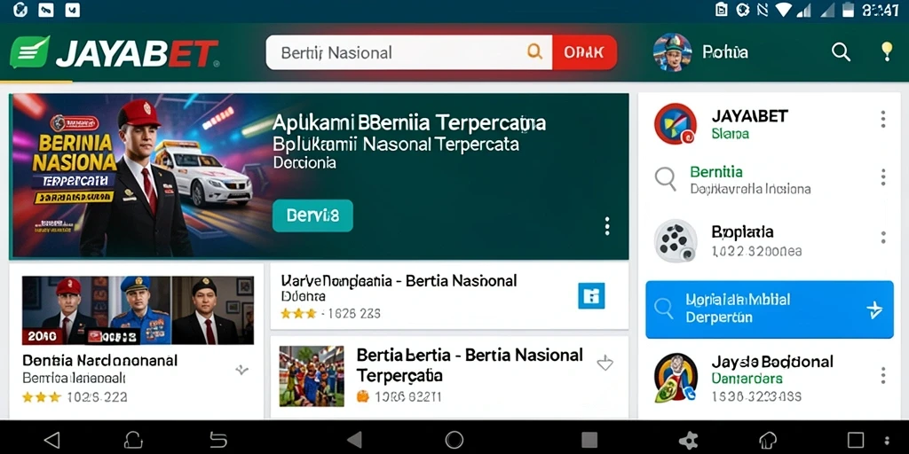 Tampilan antarmuka aplikasi JAYABET yang menarik dan informatif.