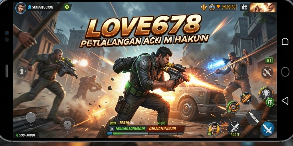 Tampilan antarmuka LOVE678 yang menarik dan penuh aksi.