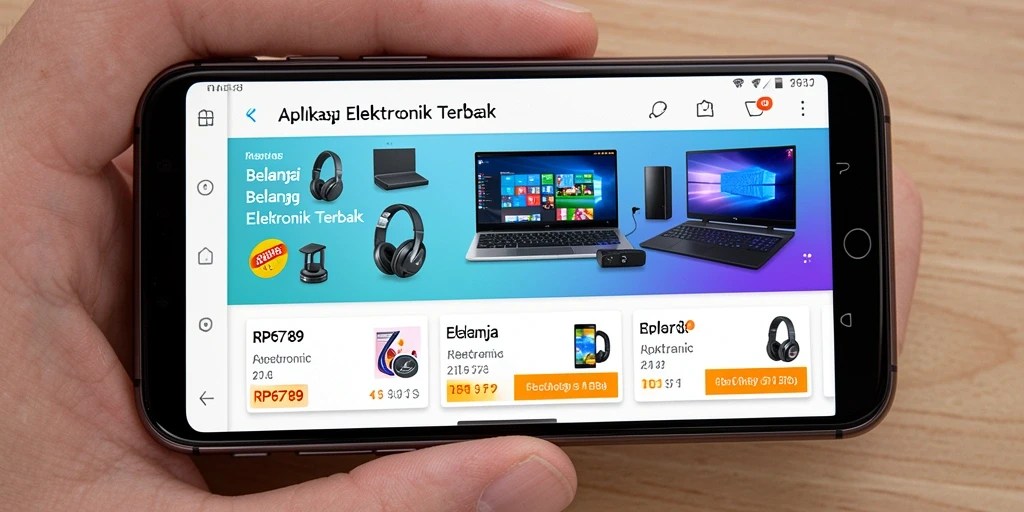 Antarmuka pengguna <strong>RP6789</strong> yang modern dan fungsional untuk belanja elektronik.