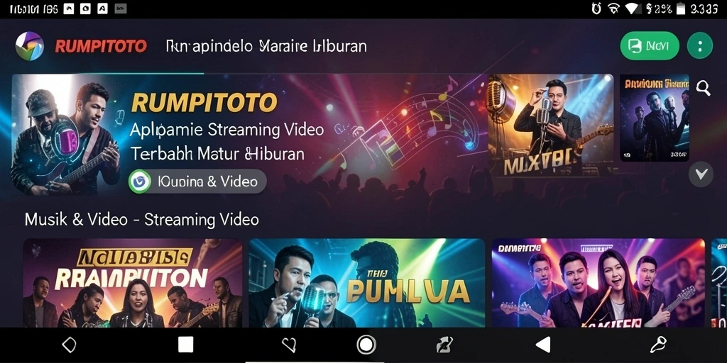 Tampilan antarmuka RUMPITOTO saat menikmati Streaming Video.